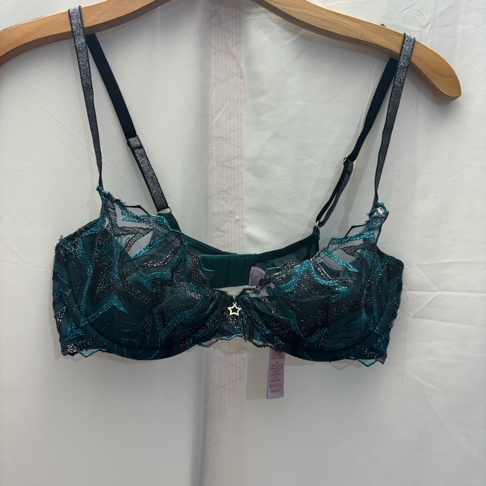 Savage X Fenty Glittering Teal Bra